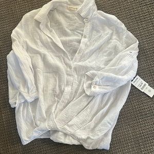 Just living xl white three quarter sleeve top